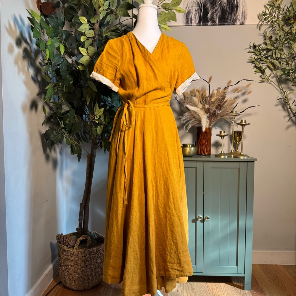 Son de Flor Mustard Maxi Dress